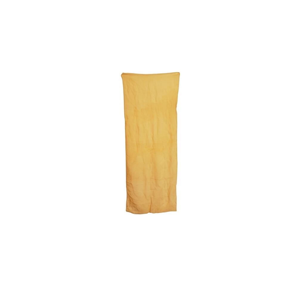 Vintage Sheer Chiffon Long Scarf Solid Mustard Ochre Yellow Oblong Wrap Stole